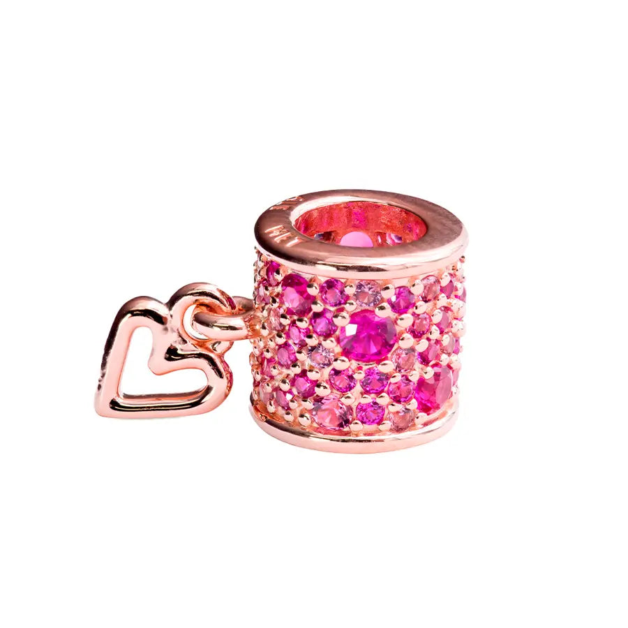 Charm de corazón de cristal 