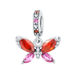 Charm de mariposa roja