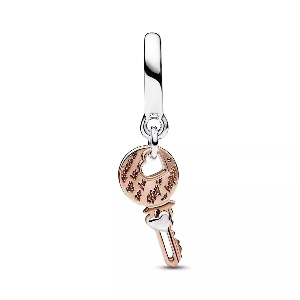 Charm de llave rosa 